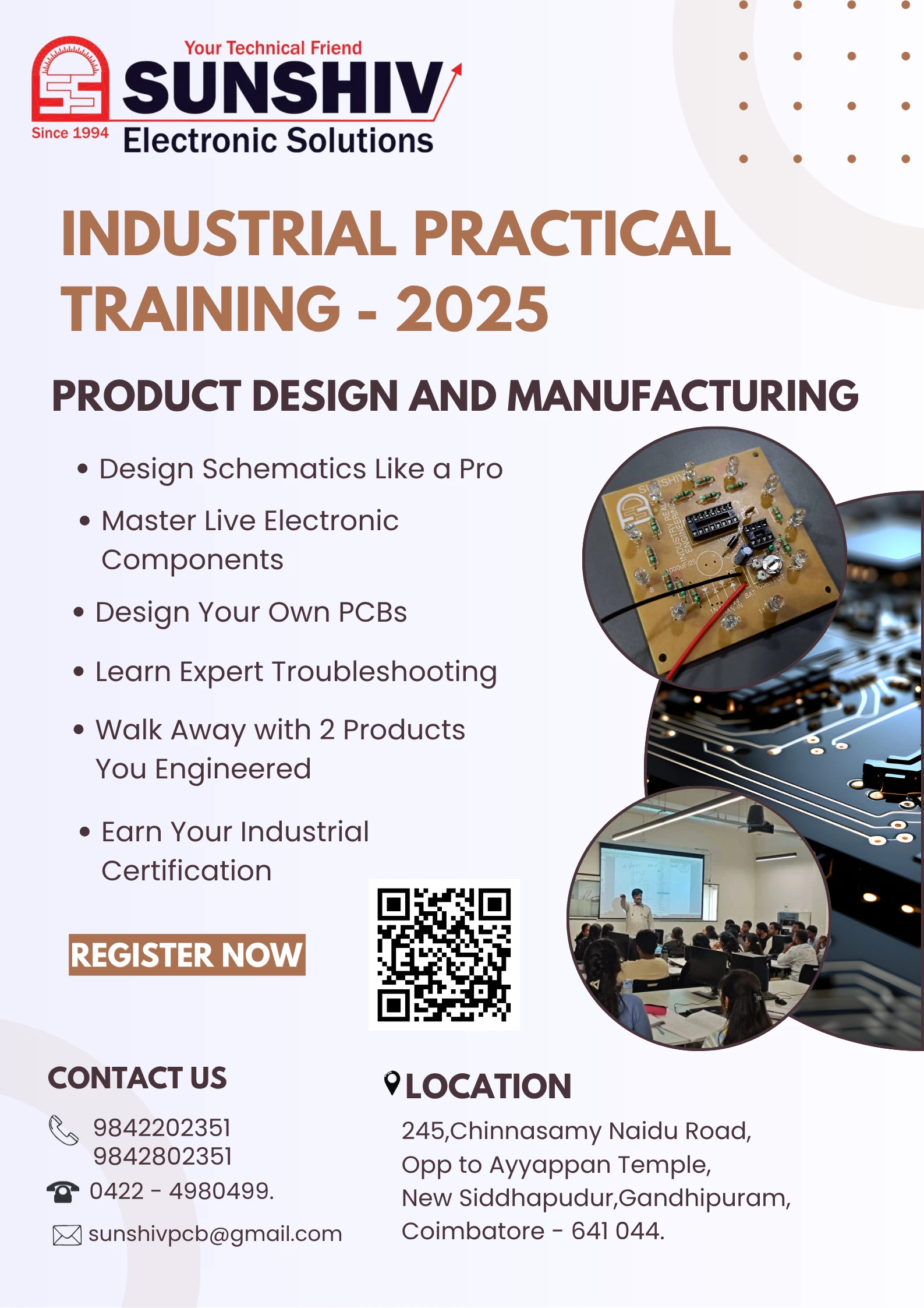 Product Design and Manufacturing Training Poster